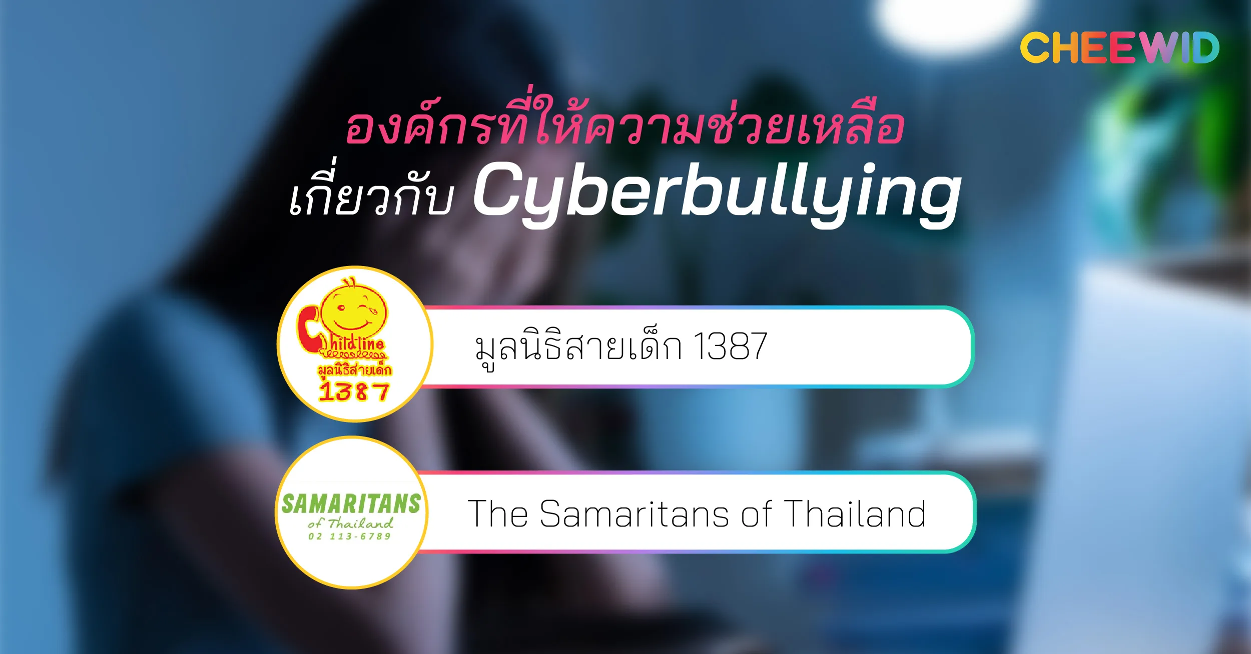 องค์กรที่ให้ความช่วยเหลือเกี่ยวกับ Cyberbullying