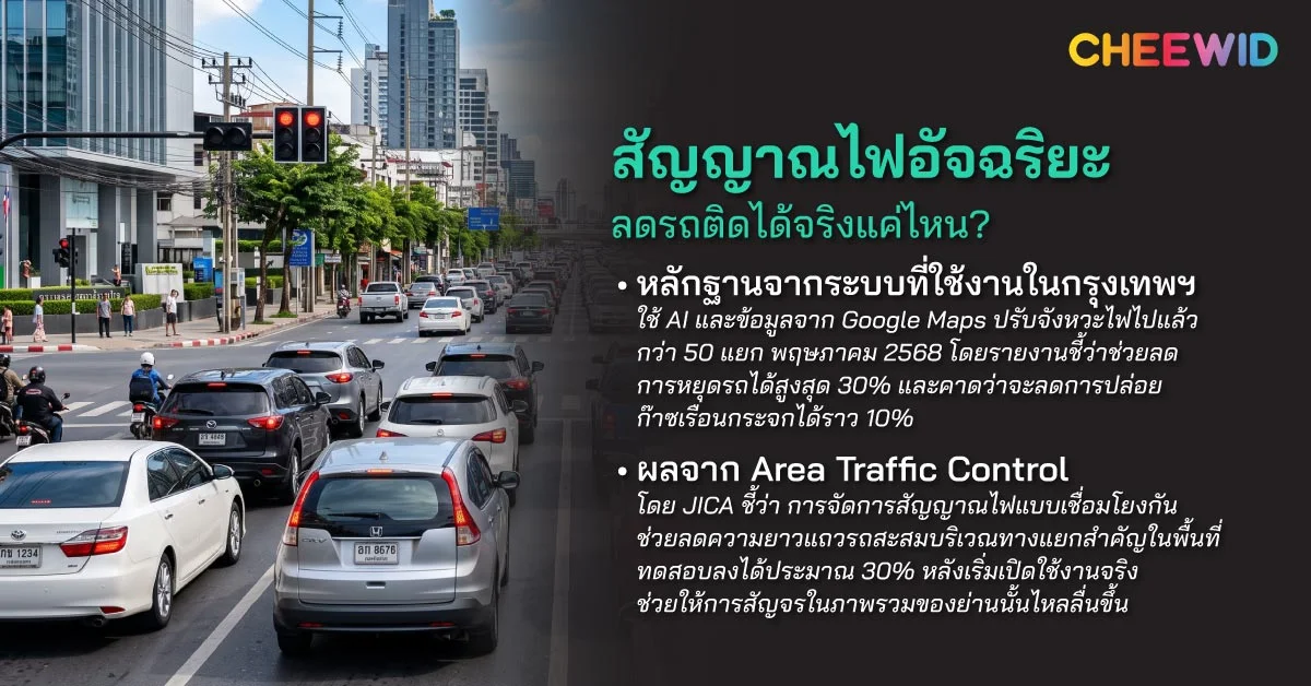 สัญญาณไฟอัจฉริยะลดรถติดได้จริงแค่ไหน?